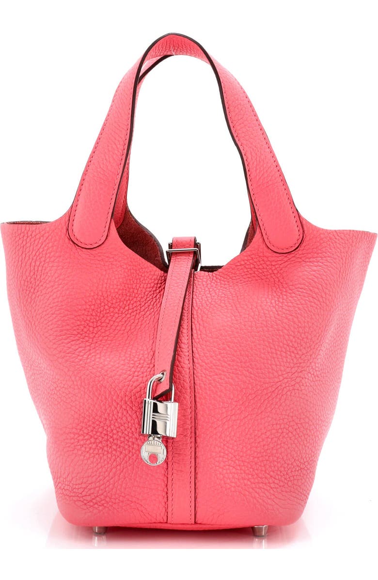 Pre-Owned Hermes Picotin Lock Bag Clemence PM, Main, color, Rose Azalee