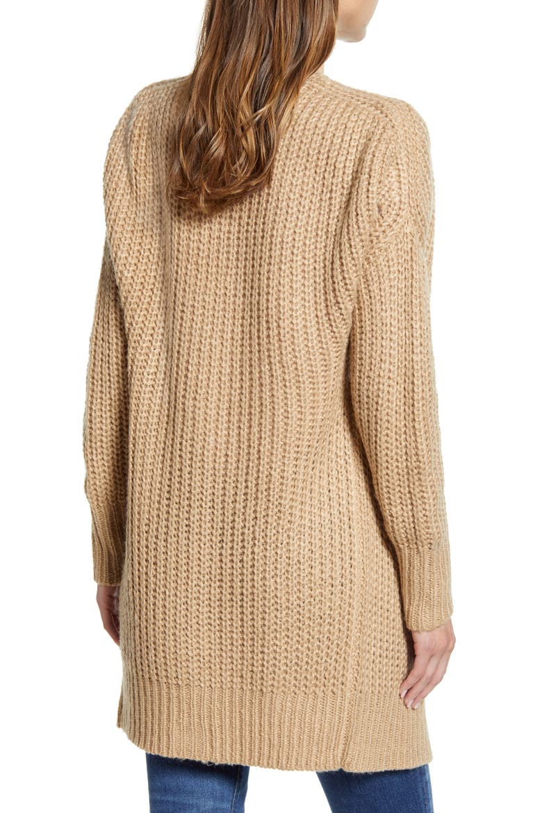 Open Front Cardigan, Alternate, color, IRISH CREAM