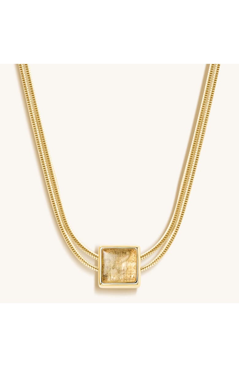 Karma and Luck Attract & Connect - Clear Quartz Evil Eye April Birthstone Necklace, Main, color,