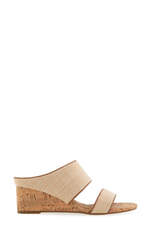 Aerosoles Wheeler Wedge Heel Sandal In Natural/tan Raffia