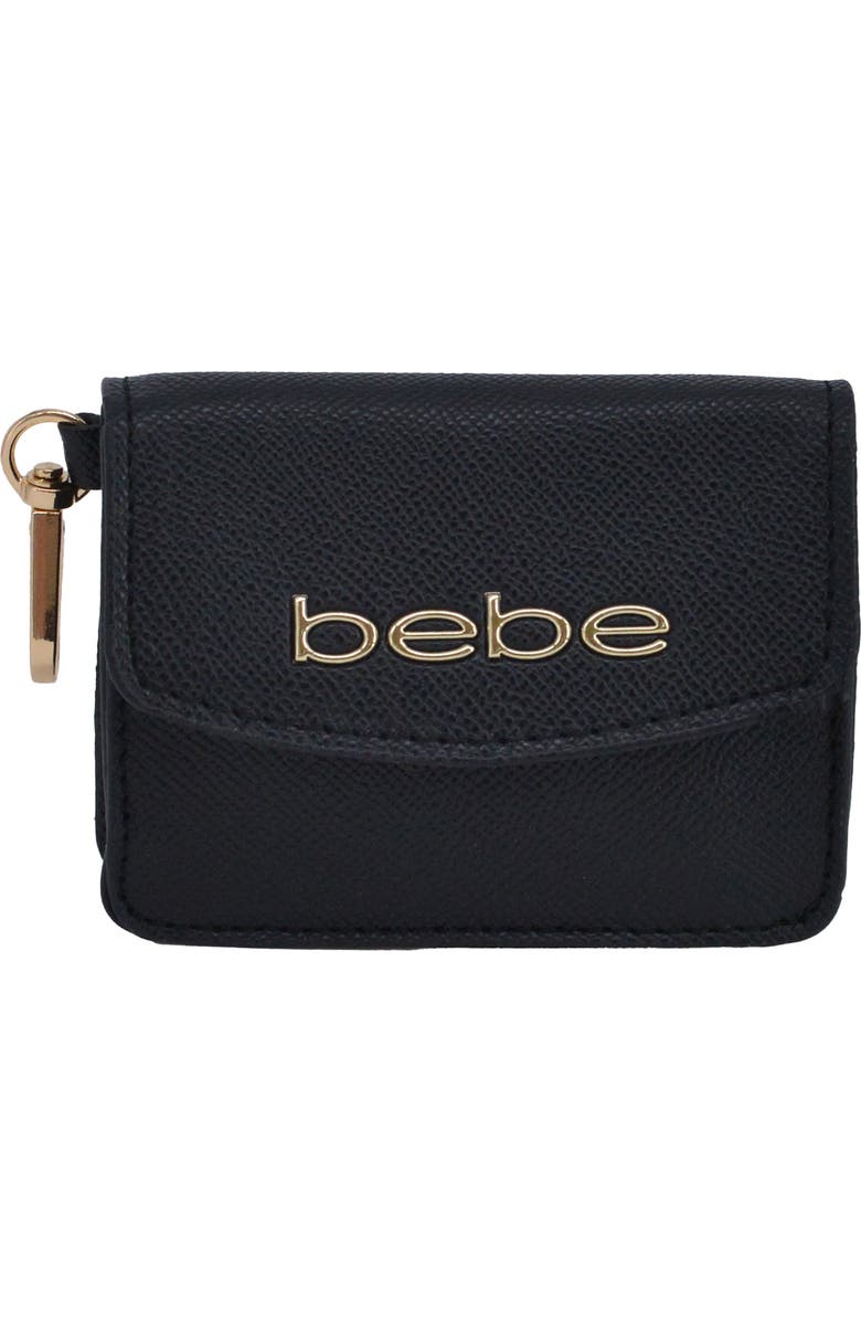 bebe Thea Small Satchel with Card Wallet, Alternate, color, Black