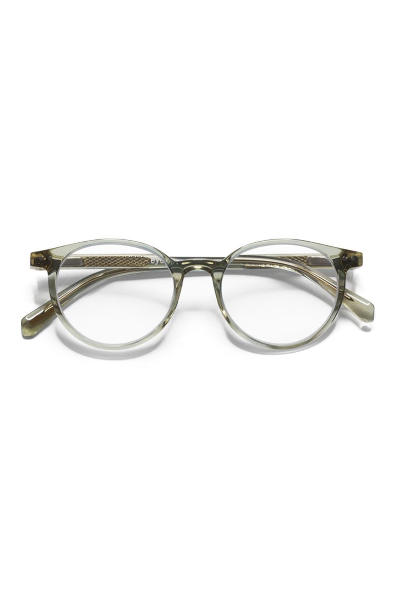 Case Closed 50mm Round Reading Glasses, Alternate, color, OLIVE CRYSTAL