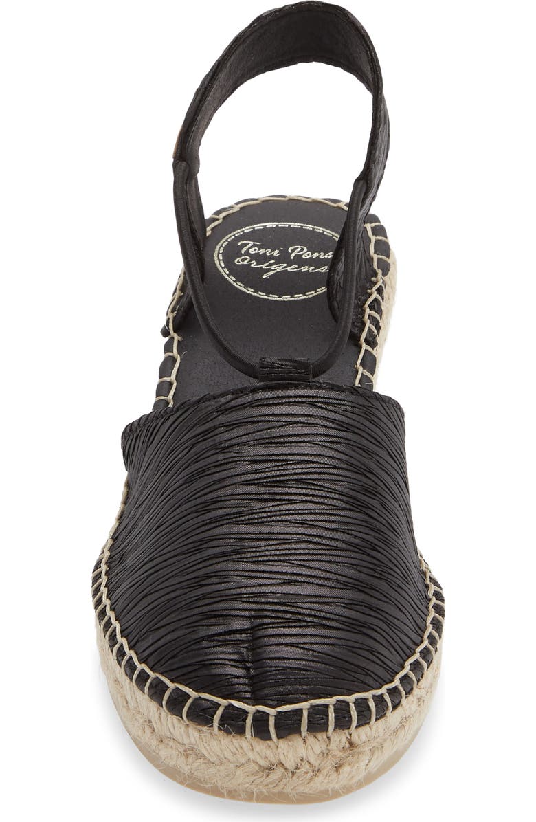 Toni Pons Telma Espadrille Wedge, Alternate, color, Negre