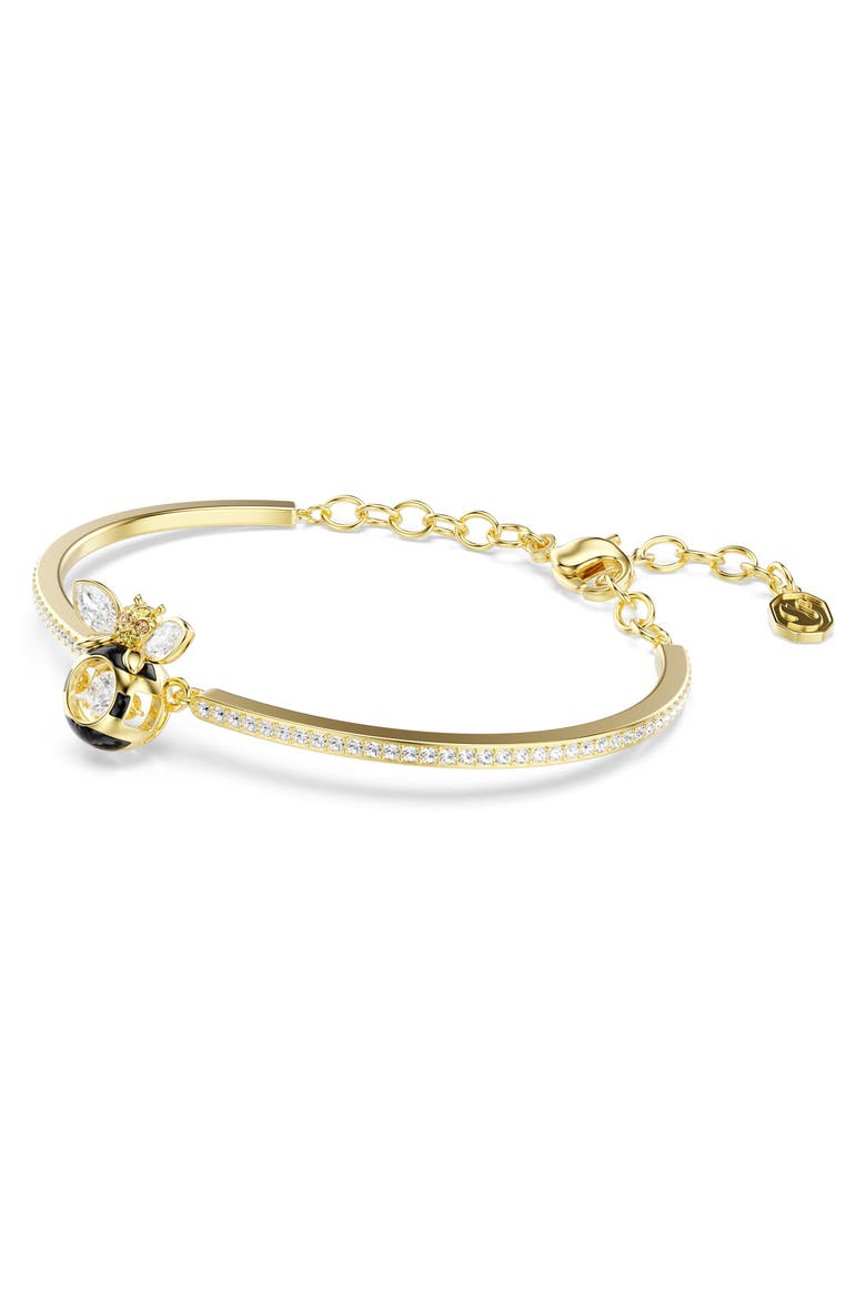 Idyllia Bee Charm Bangle Bracelet, Alternate, color, GOLD/ MULTI