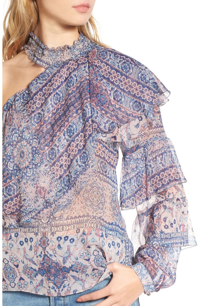 Ophelia Silk Blouse, Alternate, color, CHAMBERS