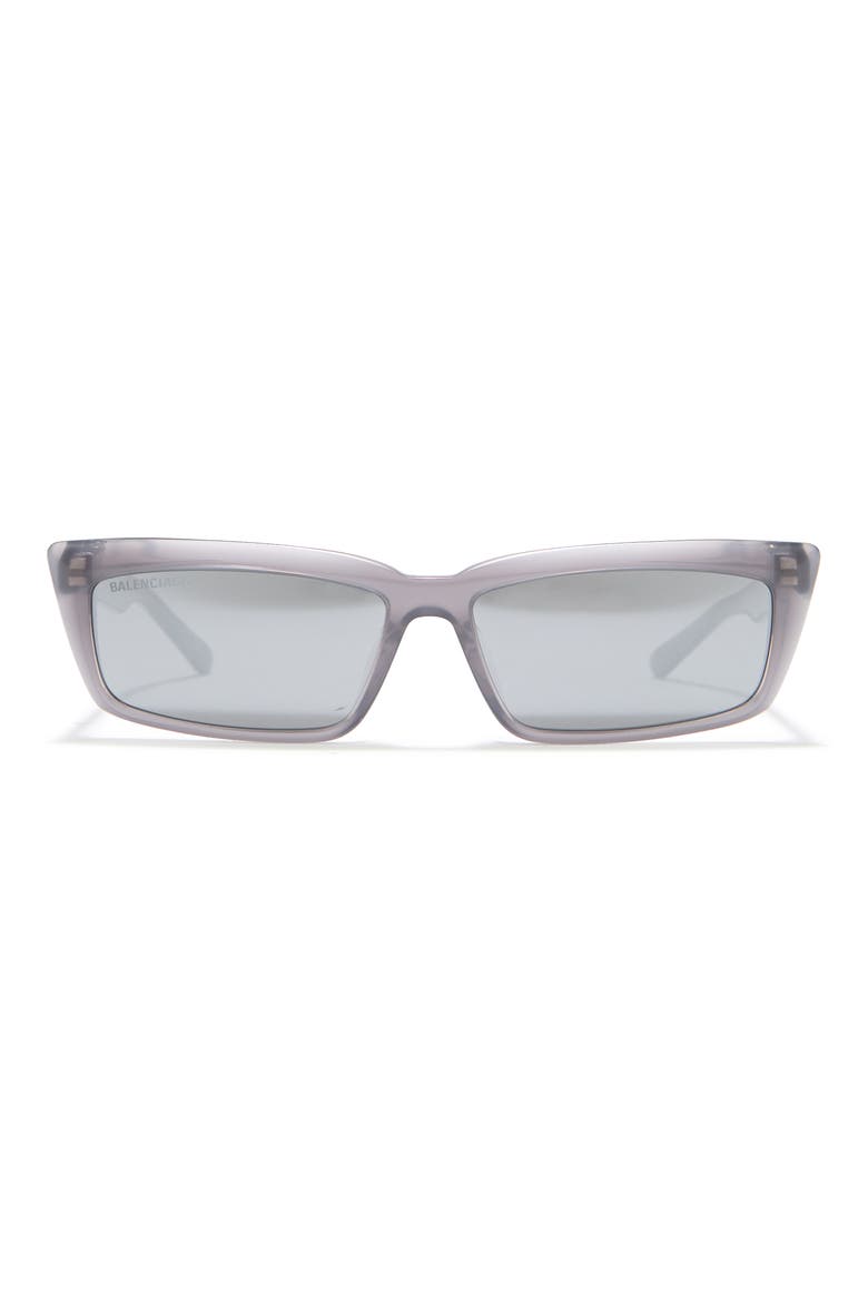 57mm Square Sunglasses, Main, color, GREY GREY SILVER/FSL