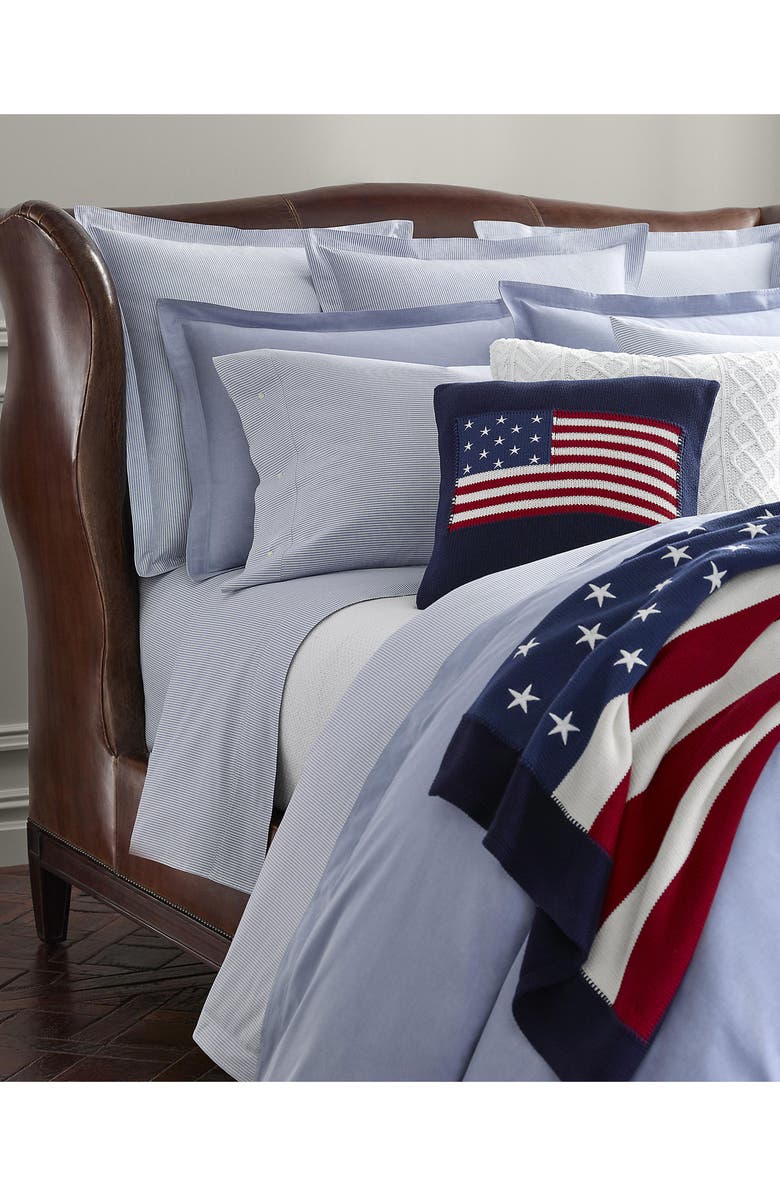 Ralph Lauren Oxford Stripe Pillow Sham, Alternate, color, 