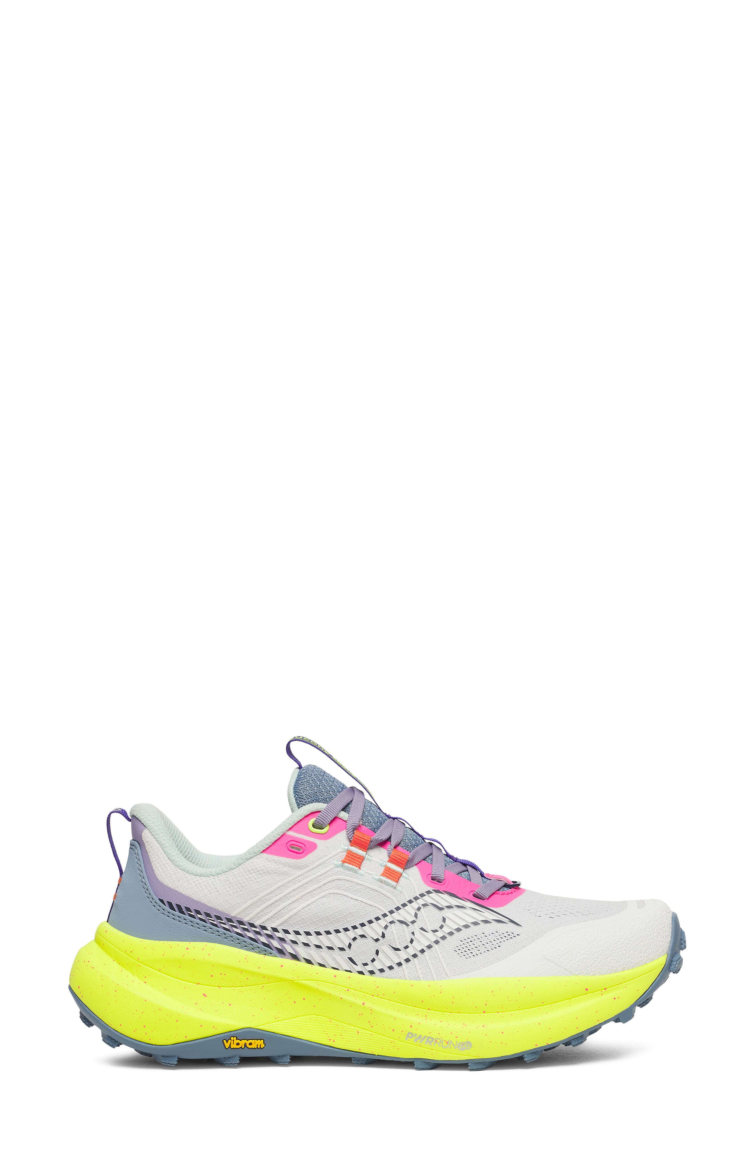 Saucony Xodus Ultra 4 Trail Running Shoe, Main, color, White/ Citron