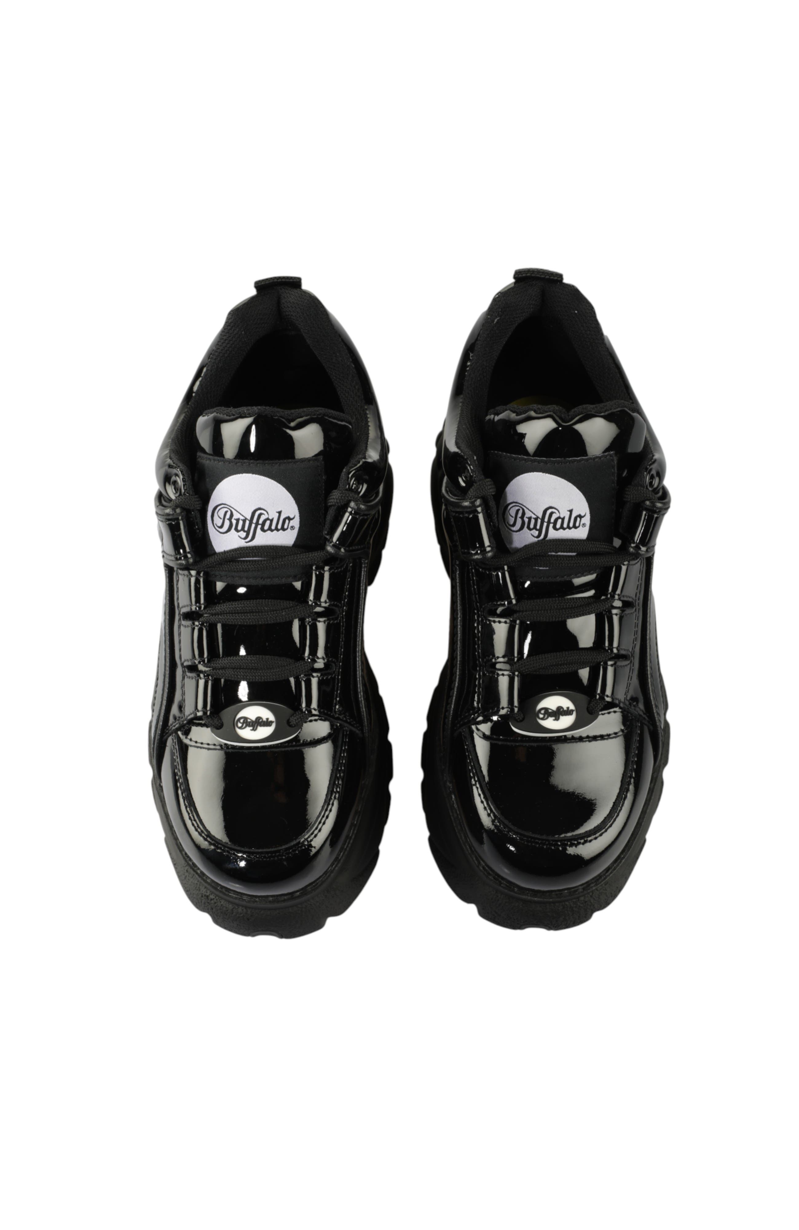 Buffalo Boots Classic Low Patent Leather Sneaker, Alternate, color, Black