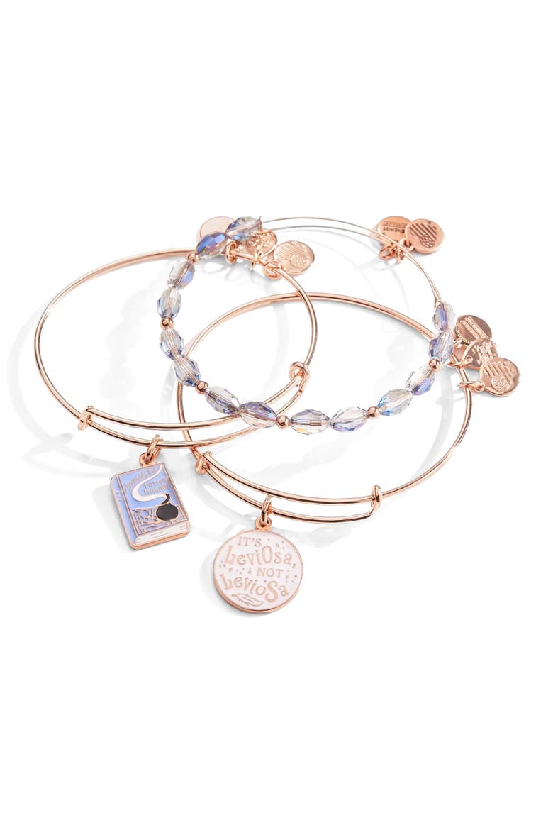 Harry Potter™ Hermione Bangle Bracelets Set Of 3, Alternate, color, Rose Gold
