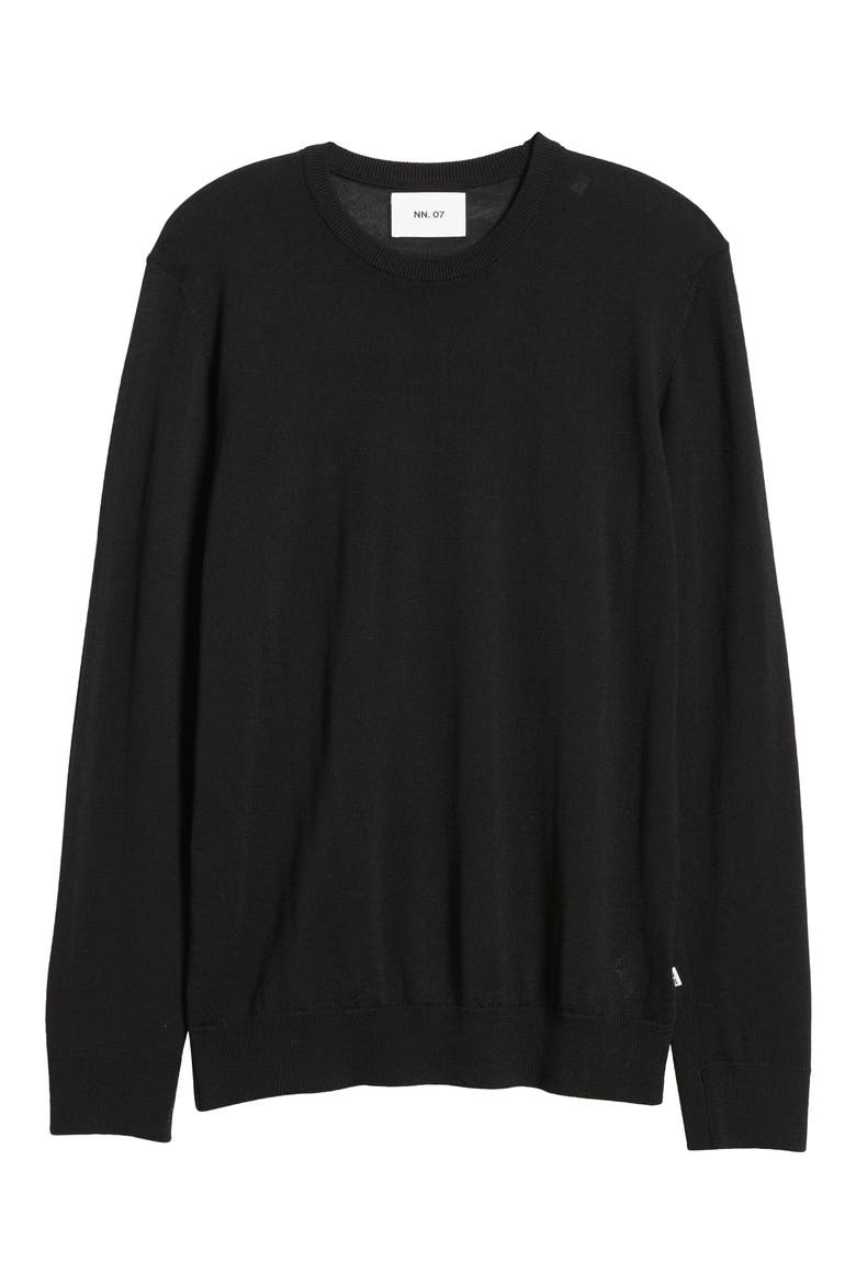 New Barca 6630 Merino Wool Sweater, Alternate, color, BLACK