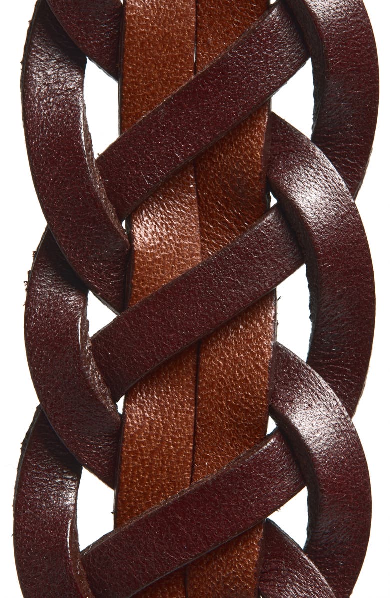 Zimmermann Malley Braided Leather Belt, Alternate, color, Chestnut