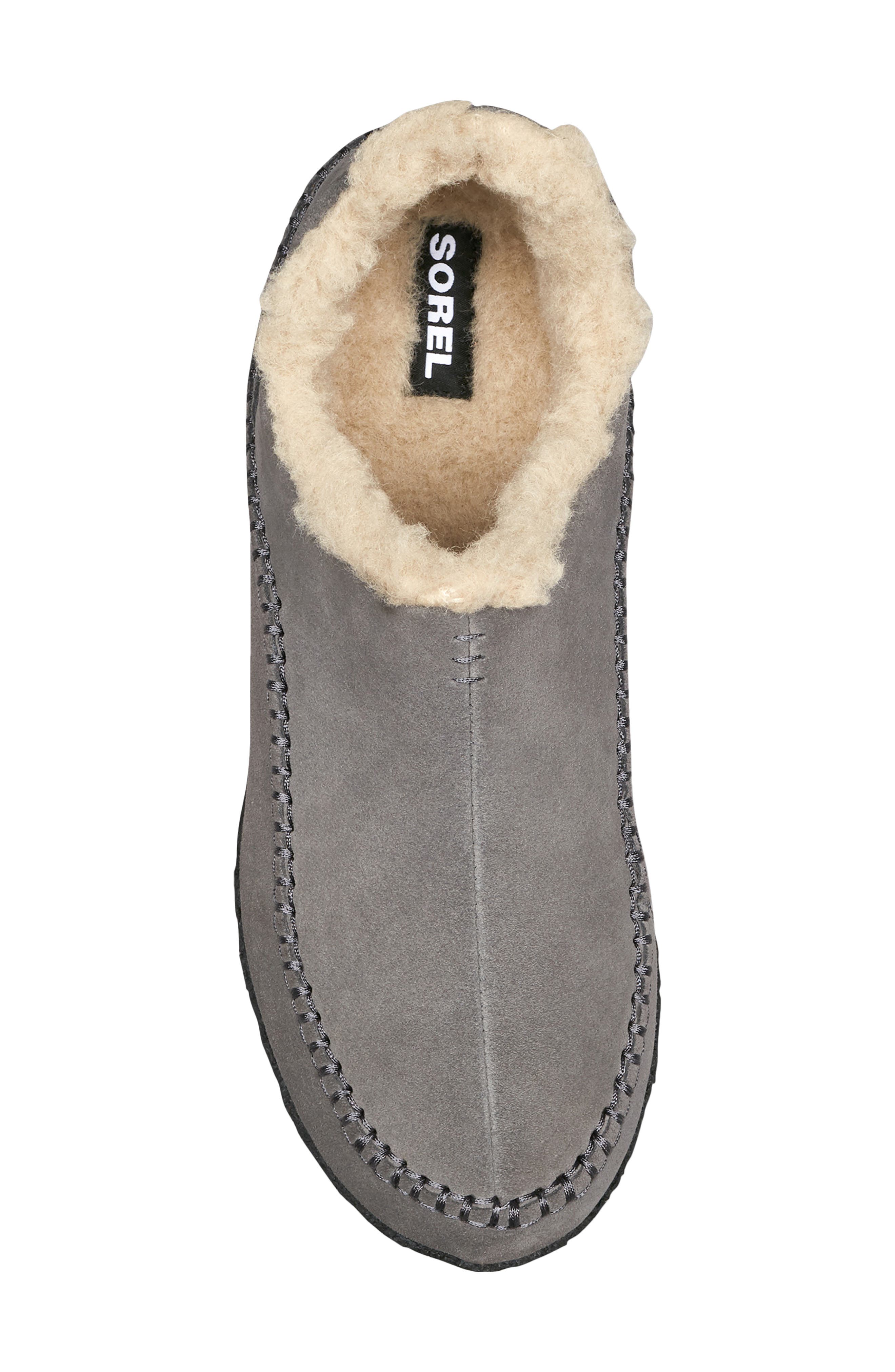 SOREL Manawan II Faux Fur Lined Slipper, Alternate, color, Quarry