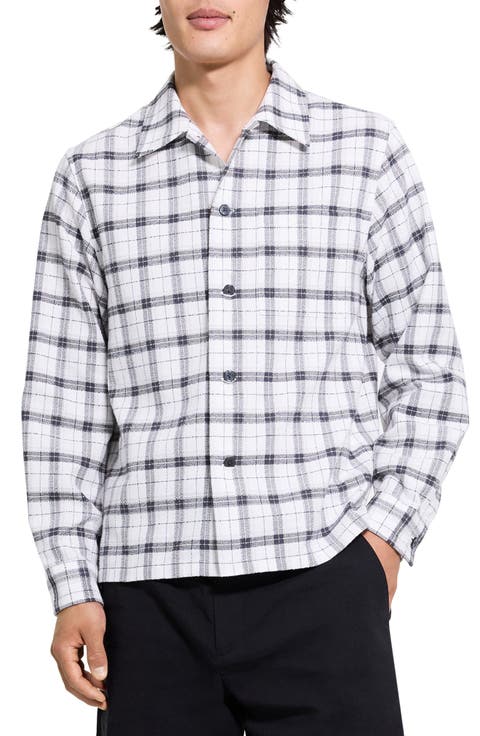 Lightweight Ridge Check Button-Up Shirt