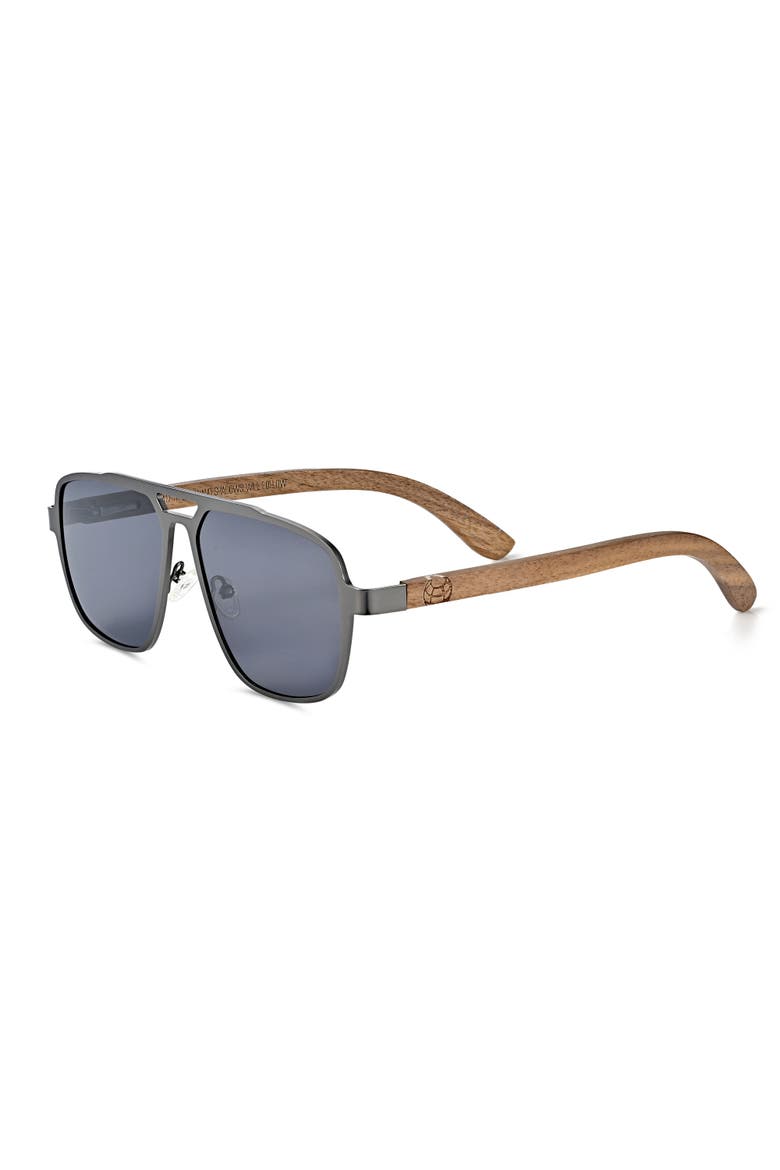 Avila Polarized Sunglasses, Main, color, Dark Brown/Black
