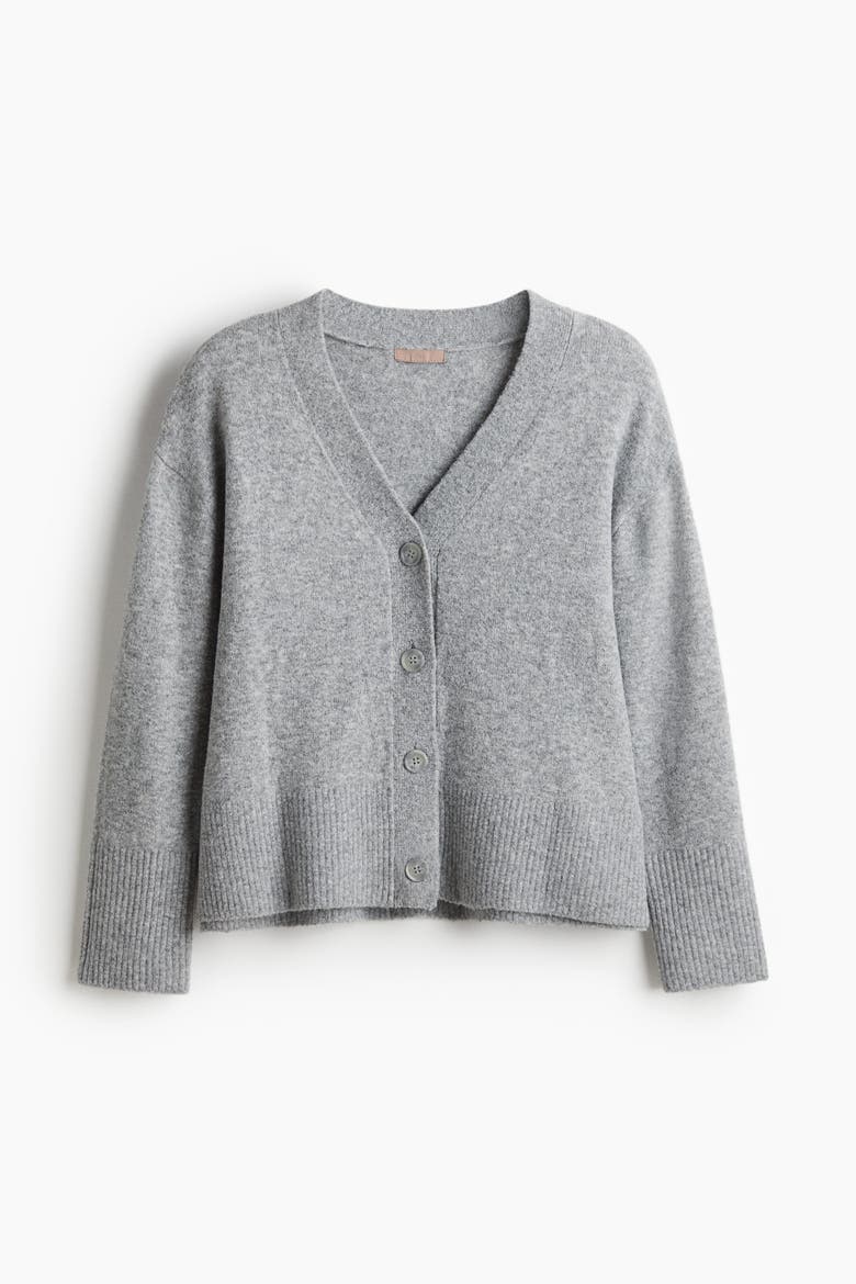 Cardigan, Alternate, color, Gray melange
