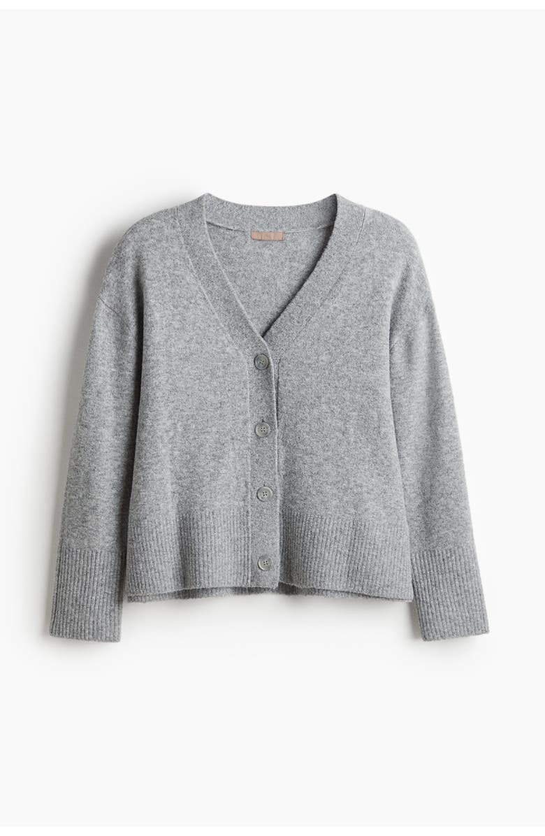 H&M Cardigan, Main, color, Gray Melange