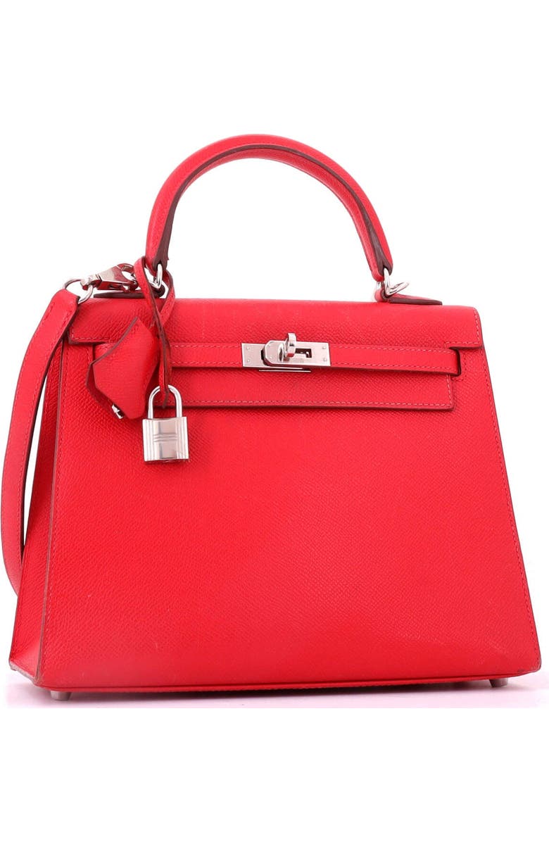 Pre-Owned Hermes Kelly Handbag Pink Epsom with Palladium Hardware 25, Alternate, color, Bougainvillier