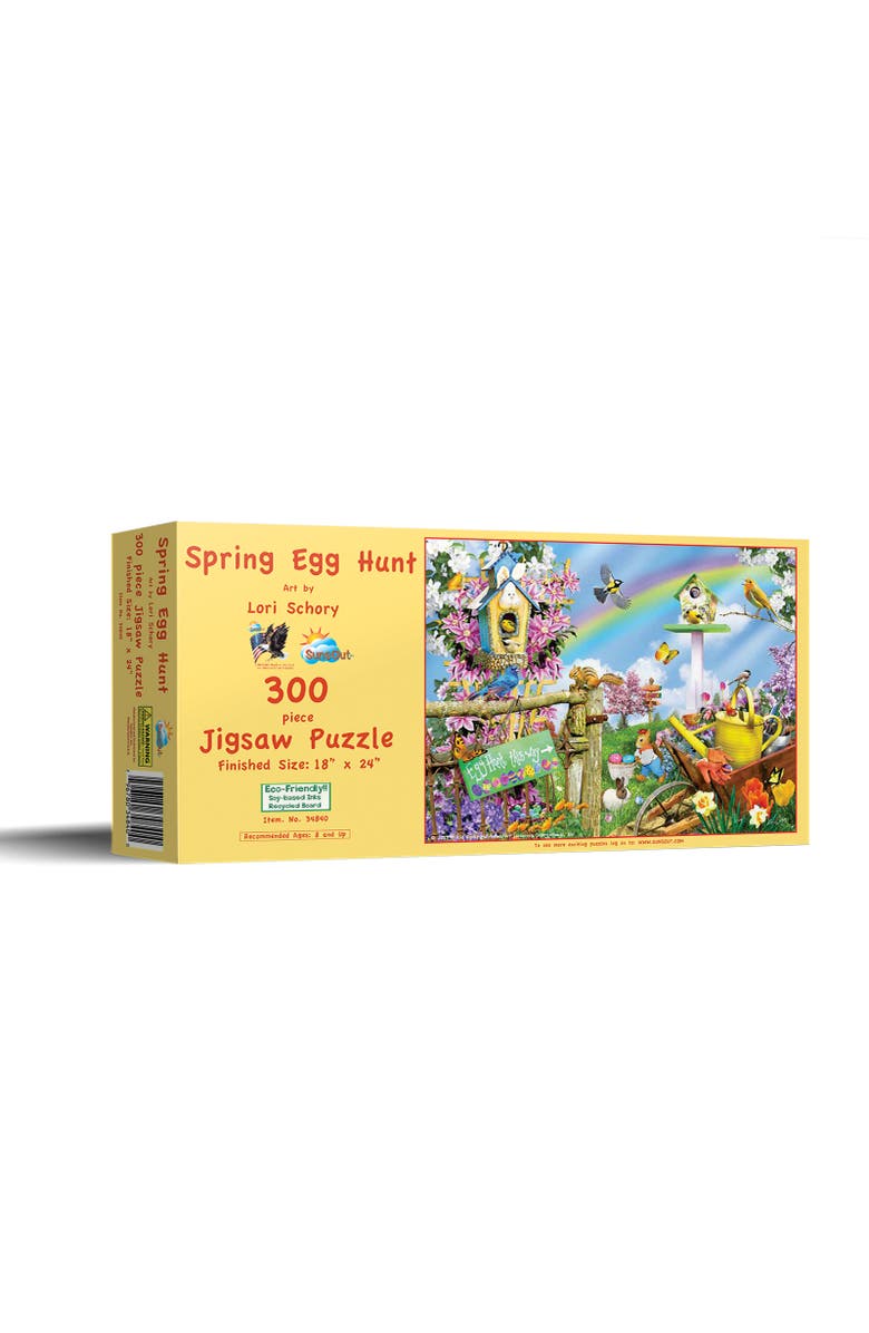 Sunsout Spring Egg Hunt 300 piece Jigsaw Puzzle for Adults, Main, color, Multicolor