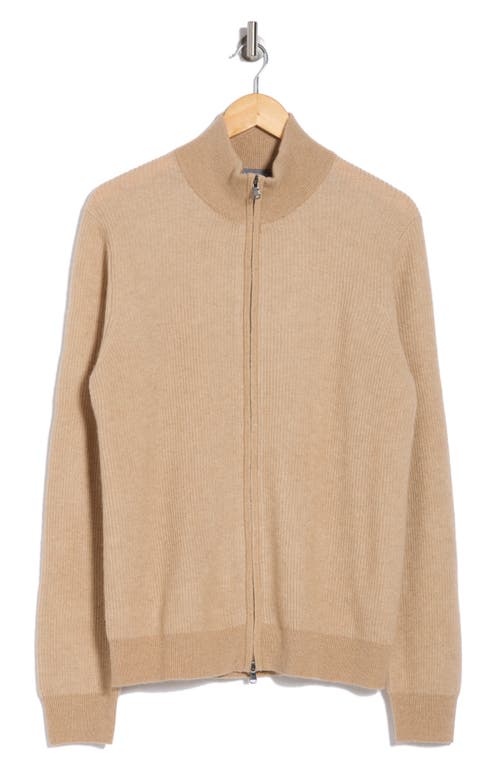 Amicale Rib Cashmere Zip Jacket In Blue