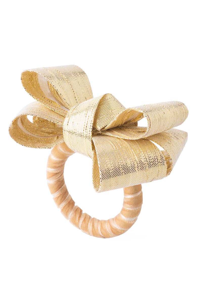 Juliska Tuxedo Napkin Ring, Alternate, color, Gold