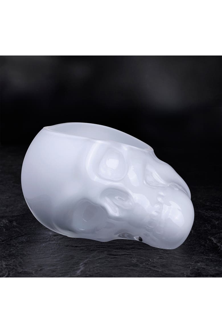 Memento Mori Skull Bowl, Small, Alternate, color, Opal White