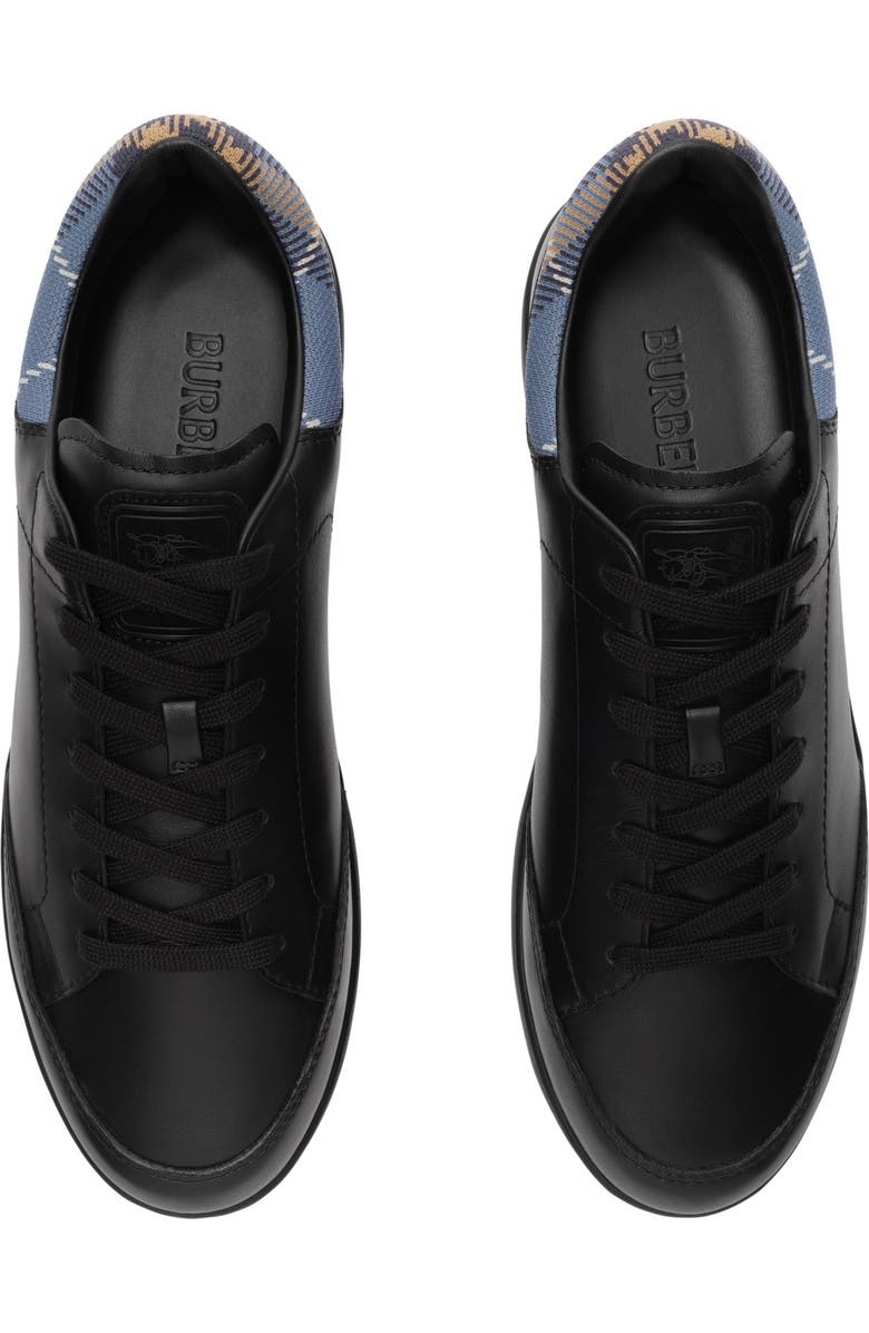 Burberry Leather Set Sneakers, Alternate, color, Black/Wave Blue