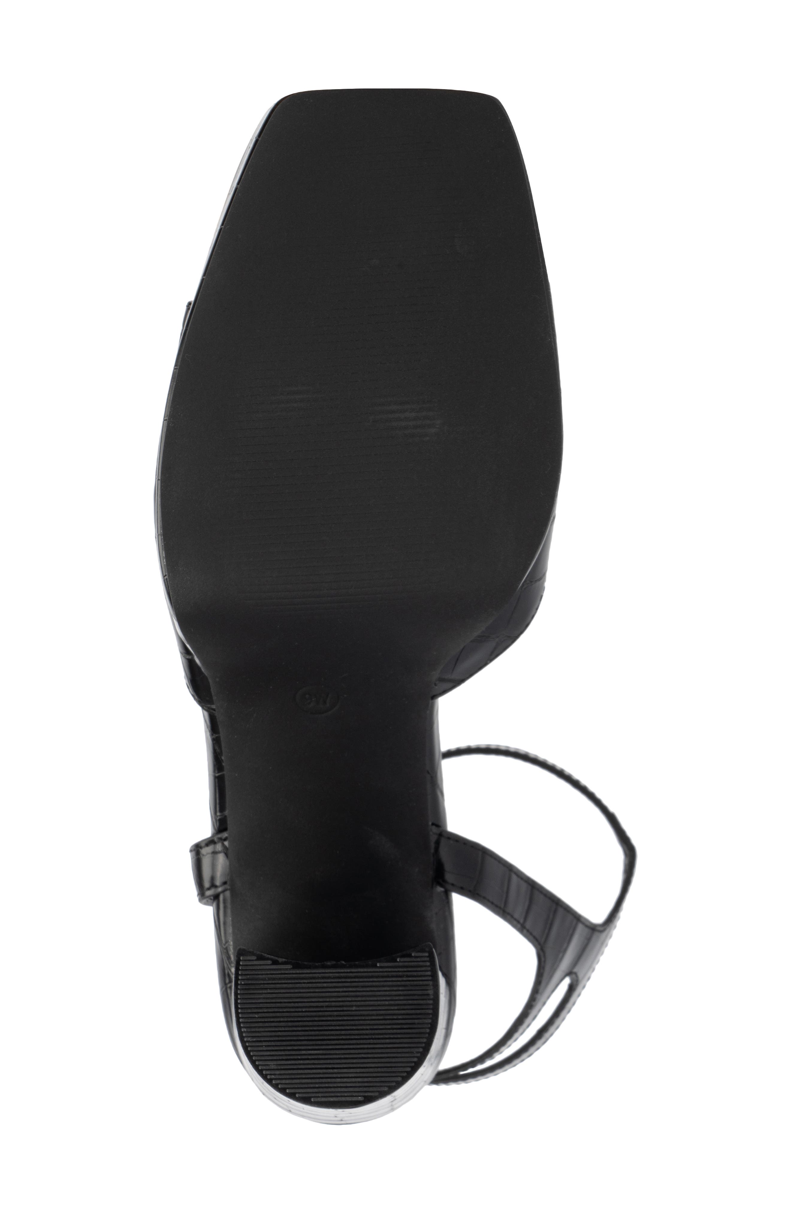 Fashion to Figure Hilari Croc Embossed Platform Heeled Sandal - Wide Width, Alternate, color, 