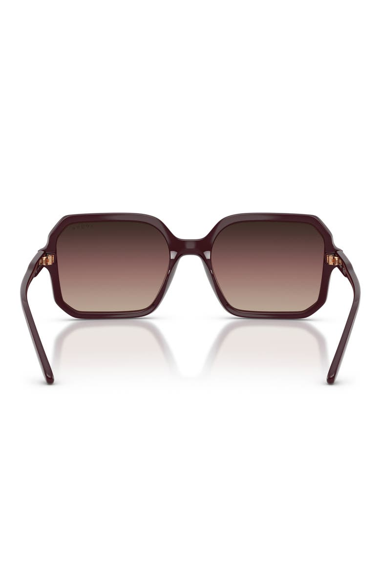 55mm VO5696S Square Sunglasses, Alternate, color, BORDEAUX / BROWN PURPLE BLACK