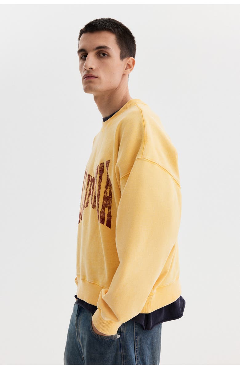 H&M Oversized Fit Sweatshirt, Alternate, color, Light Orange/California