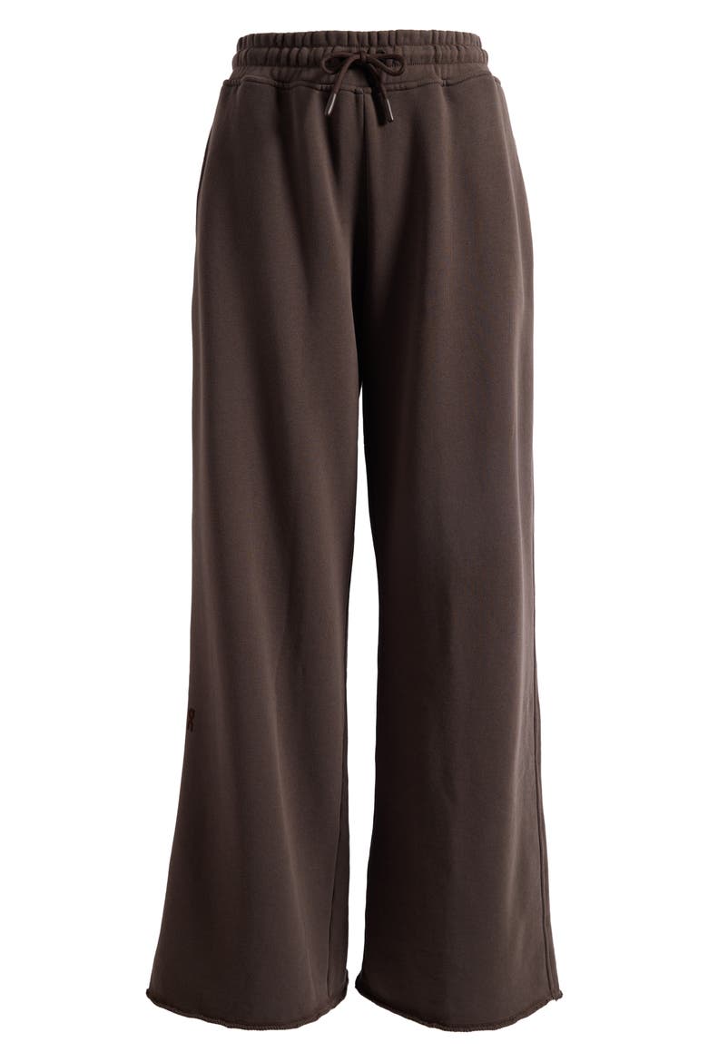 x FKA twigs Club Collective Raw Hem Cotton Drawstring Pants, Alternate, color, ESPRESSO
