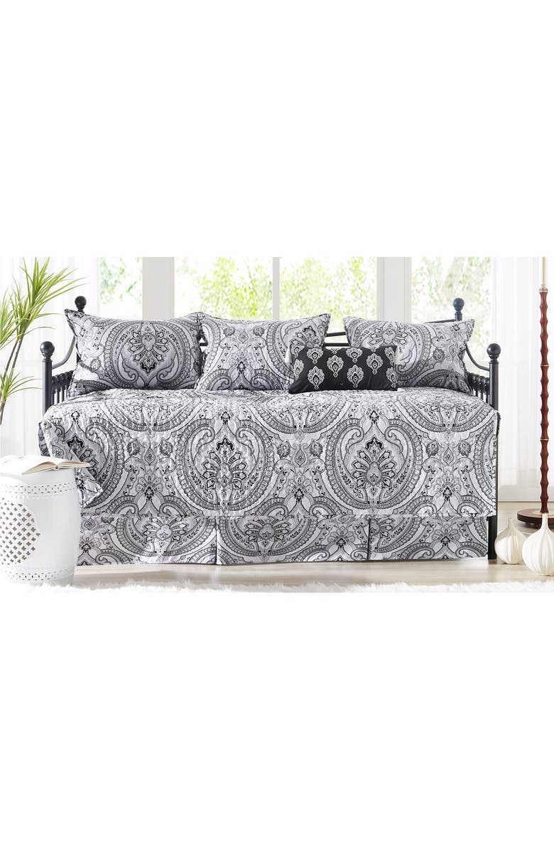 SOUTHSHORE FINE LINENS Infinity Daybed 6-Piece Set, Alternate, color, Black