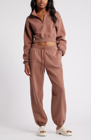 Crop Zip Fleece Hoodie