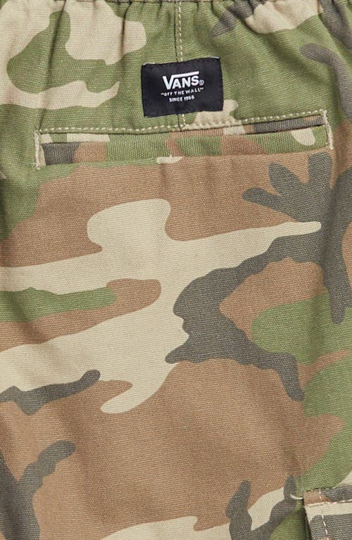 Vans Kids' Range Camo Print Cotton Cargo Shorts In Vintage Camo