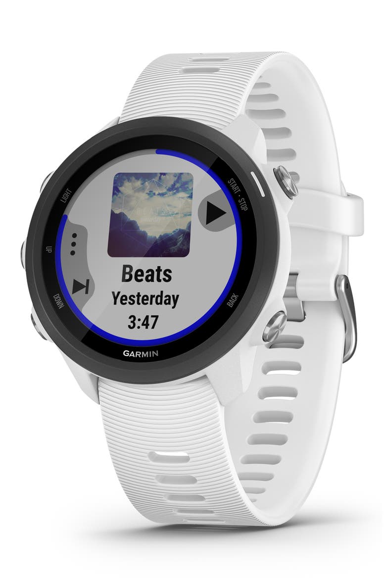 Forerunner® 245 Music GPS Running Smart Watch, 42mm, Main, color, WHITE
