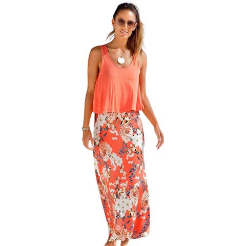 Women's Layered Look Maxi Dress