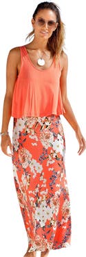 LASCANA Women's Layered Look Maxi Dress