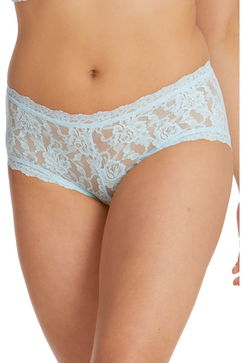 Signature Lace Boyshorts, Main, color, CELESTE BLUE