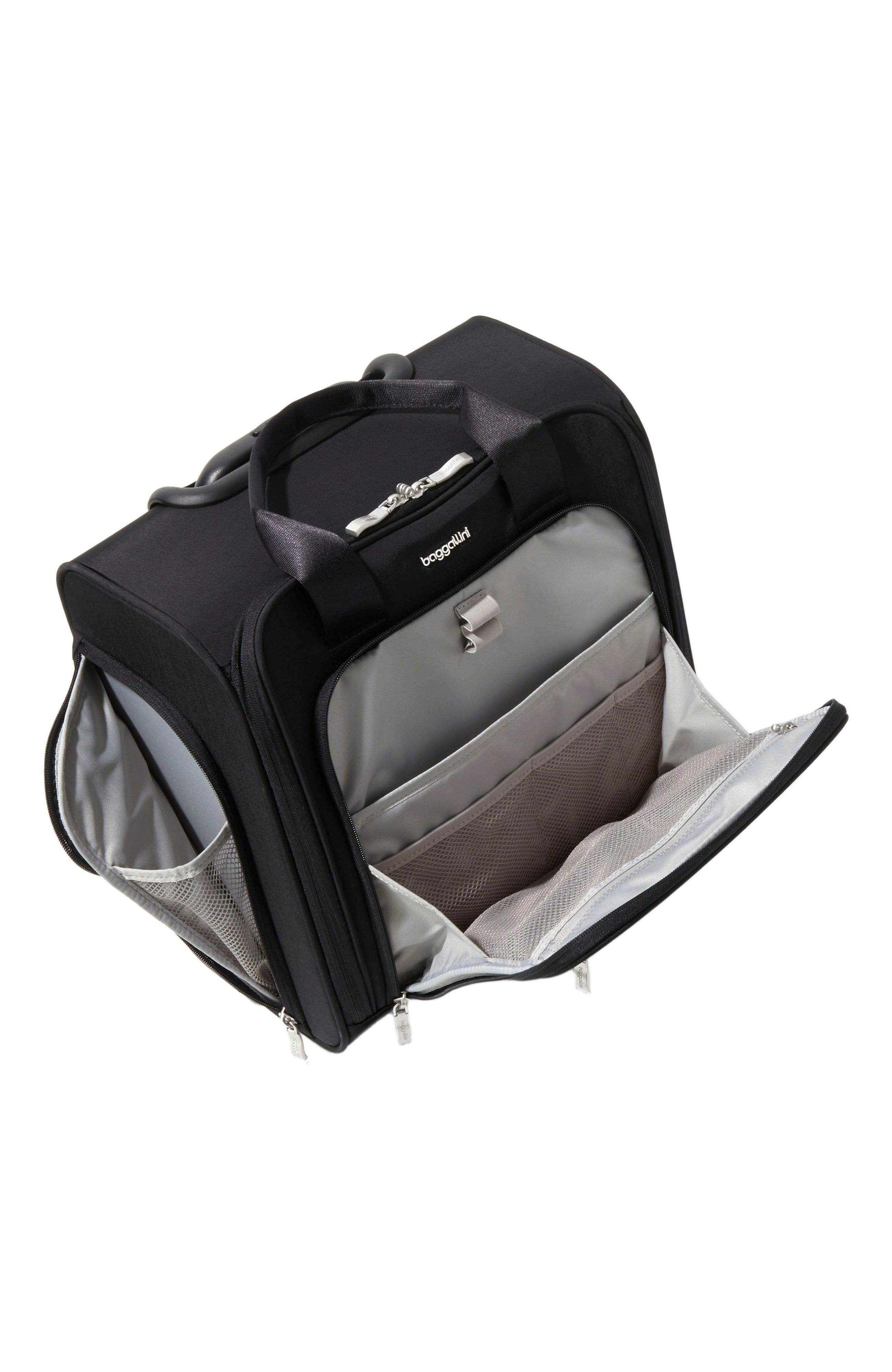 BAGGALLINI 2 Wheel Underseater Carry-On Suitcase, Alternate, color, Black