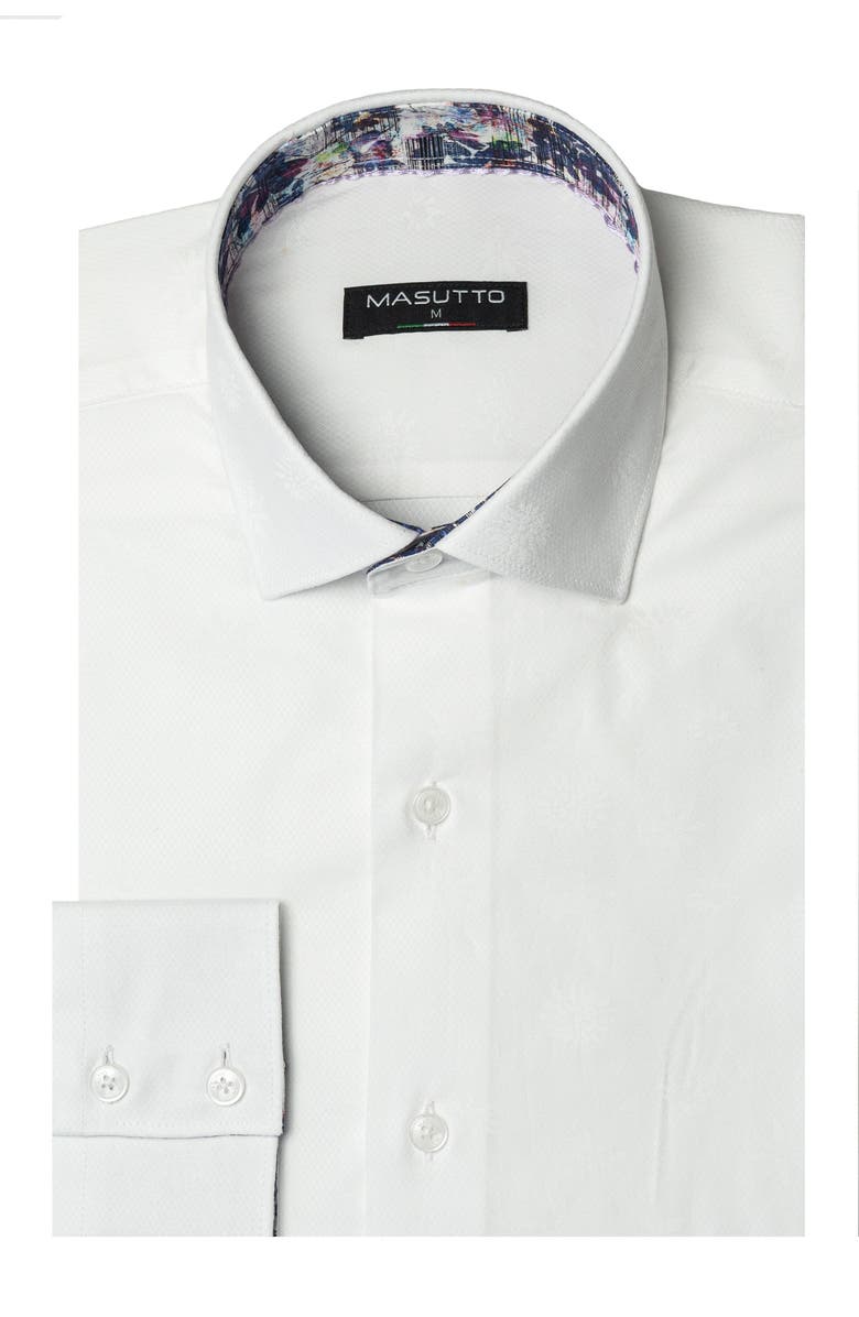 MASUTTO Dana Button Down Long Sleeve Shirt, Main, color, White