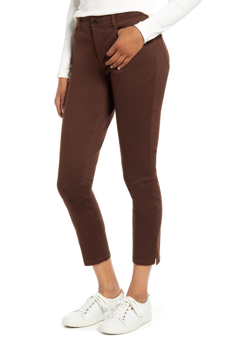 High Waist Ankle Skinny Pants, Main, color, COLD BREW