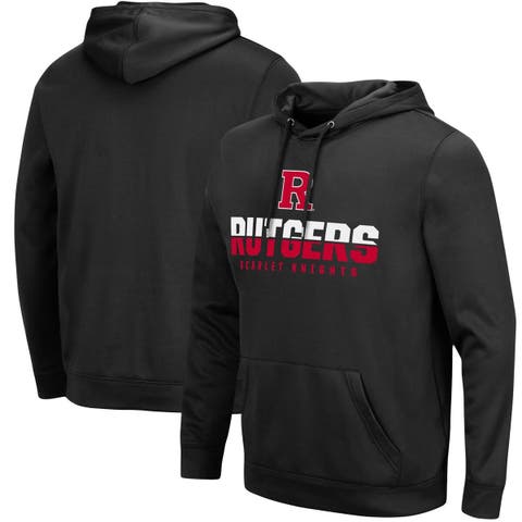 Men's Colosseum Black Rutgers Scarlet Knights Lantern Pullover Hoodie