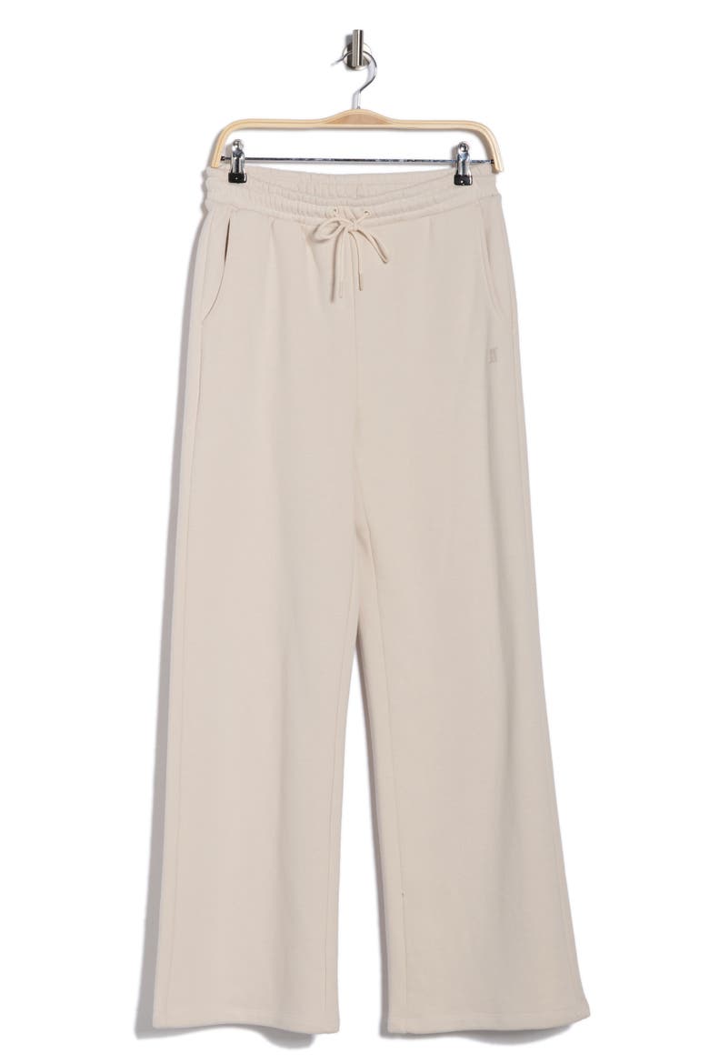 Silicon Fleece Wide Leg Pants, Alternate, color, CRYSTAL GRAY/ MAGNOLIA