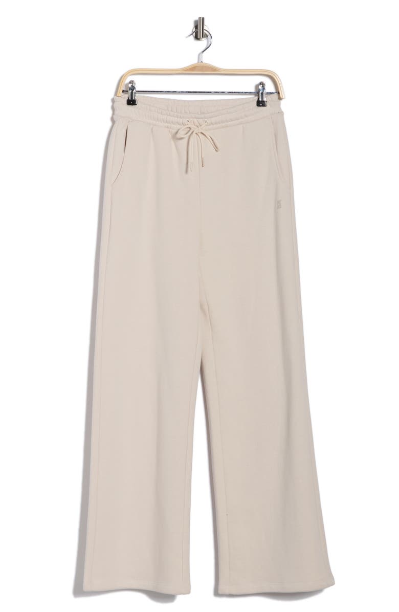 Faith Connexion Silicon Fleece Wide Leg Pants, Alternate, color, Crystal Gray/ Magnolia