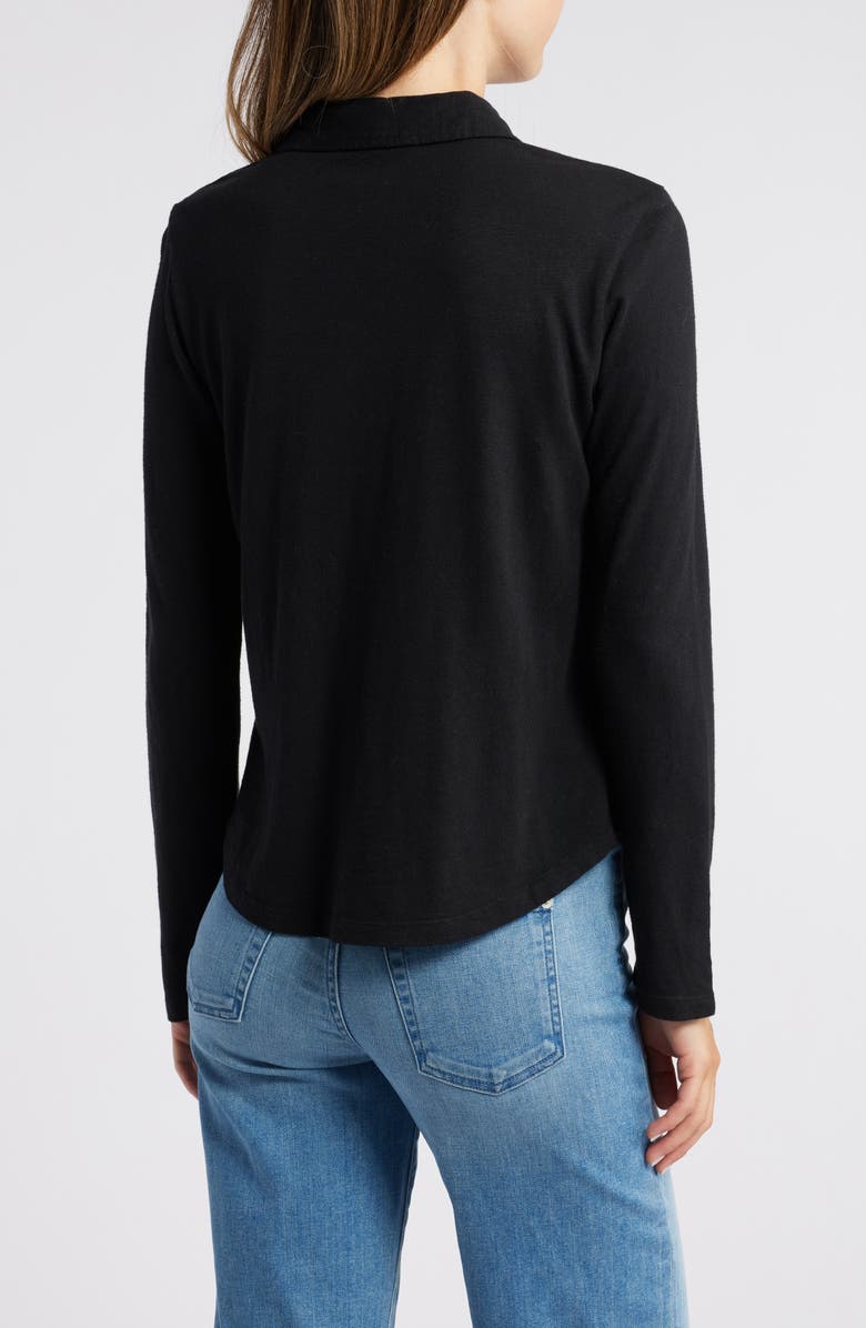 Bella Dahl Cotton Knit Button-Up Shirt, Alternate, color, 