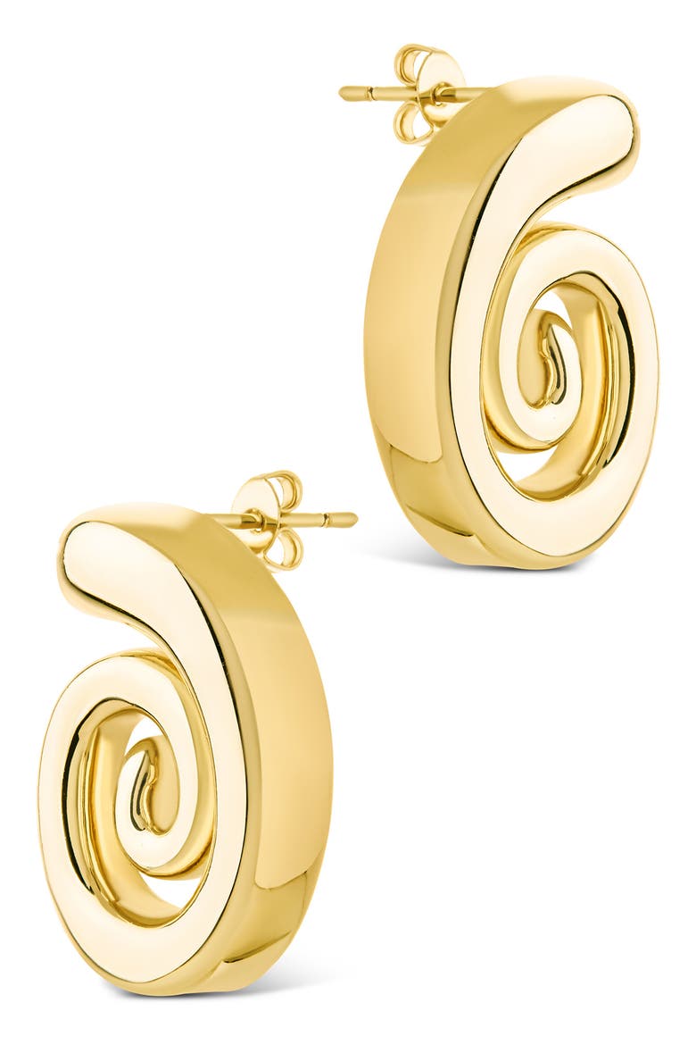 Celestia Swirl Drop Earrings, Alternate, color, GOLD