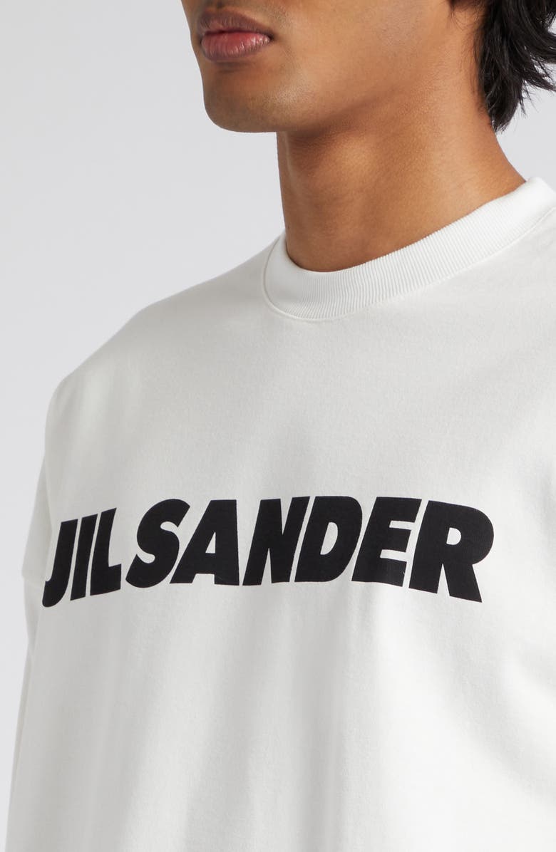 Jil Sander Logo Long Sleeve Graphic T-Shirt, Alternate, color, 