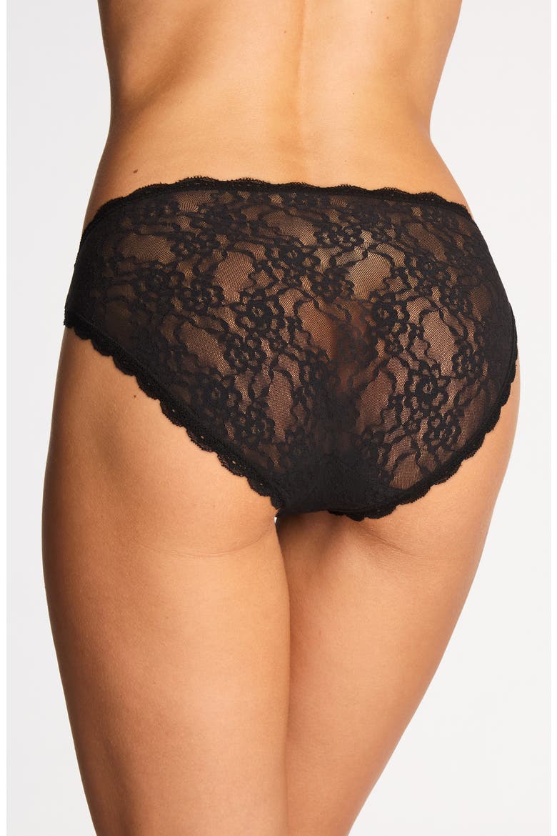 Effortlessly Lace High Cut Briefs, Alternate, color, NIGHT