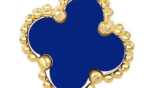 Shymi Clover Frontal Necklace In Blue