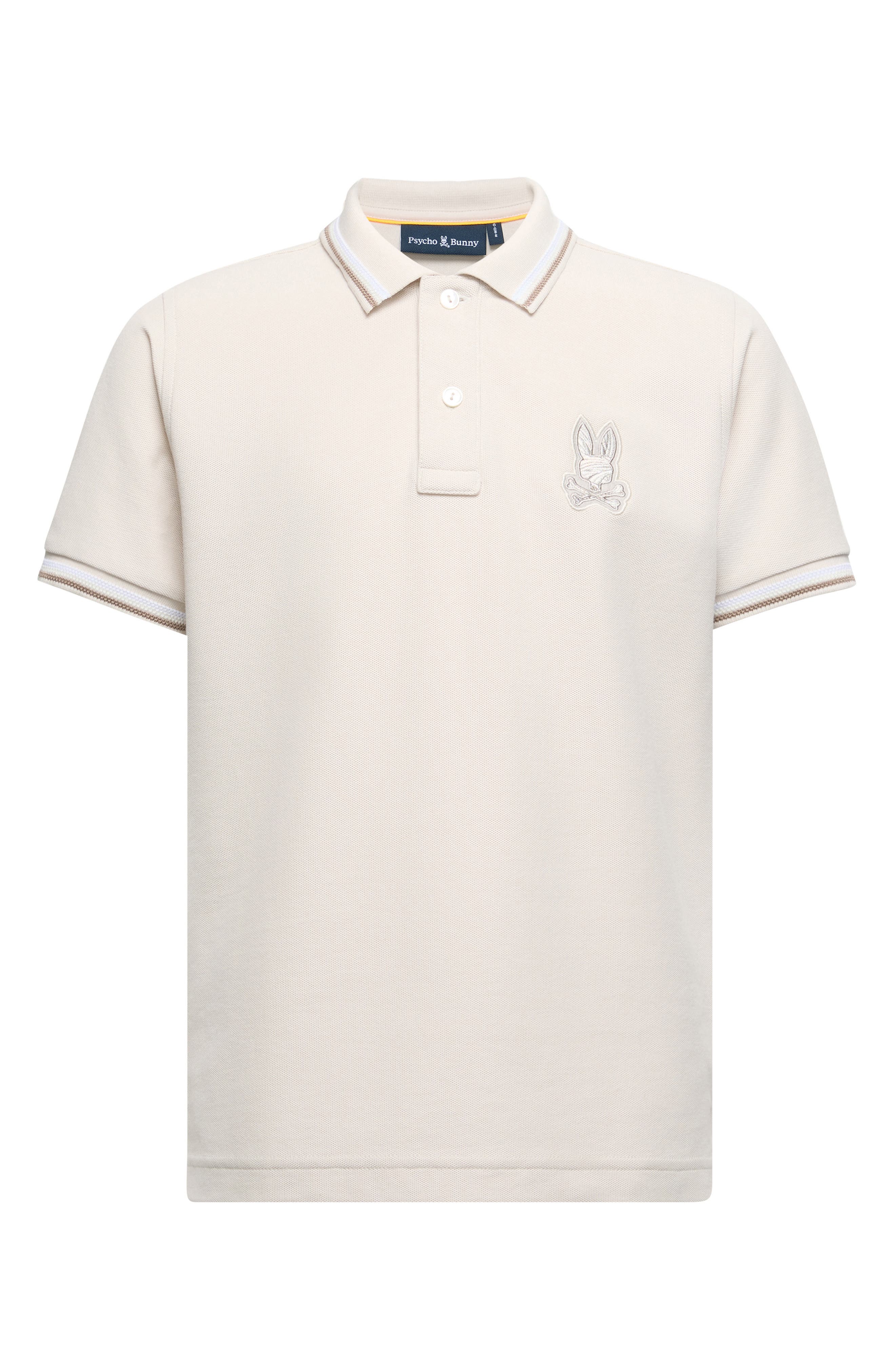 Psycho Bunny Kids' Baxter Tipped Pima Cotton Piqué Polo